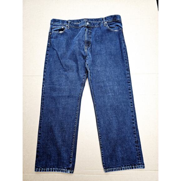 Polo Ralph Lauren The Hampton Relaxed Straight Jeans Mens 46x30 Blue - Picture 2 of 11